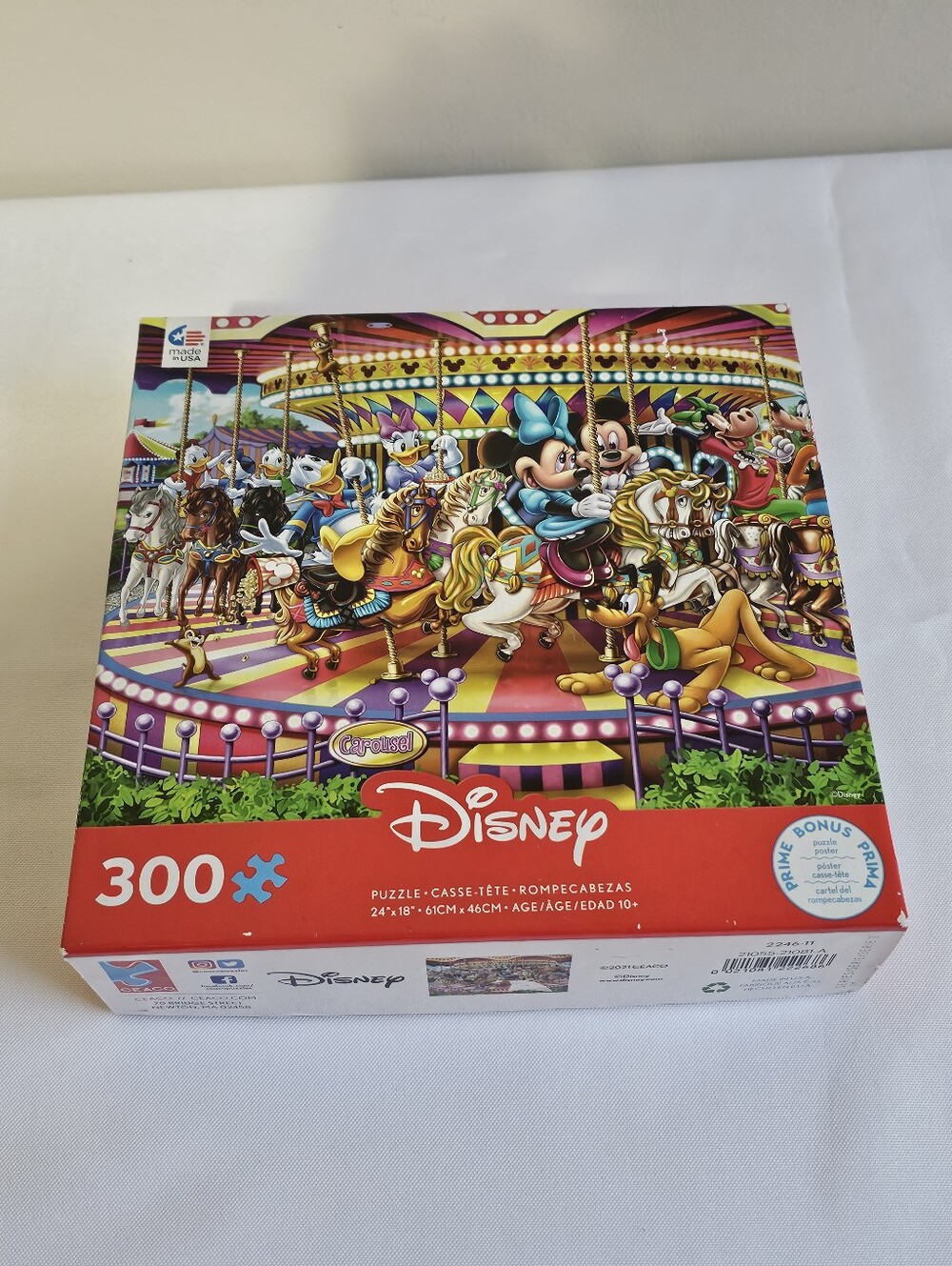 Disney Carousel Characters 300-Piece Puzzle - Red, Yellow, Blue, Green